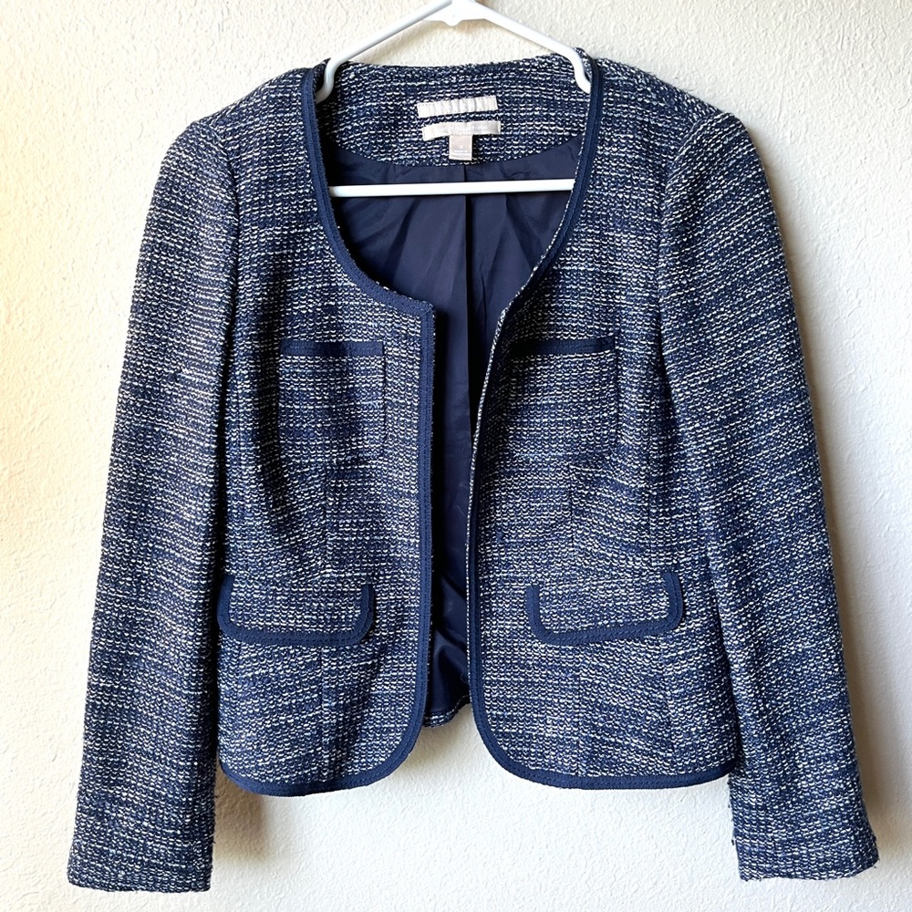 Banana Republic Blue Tweed Style Blazer